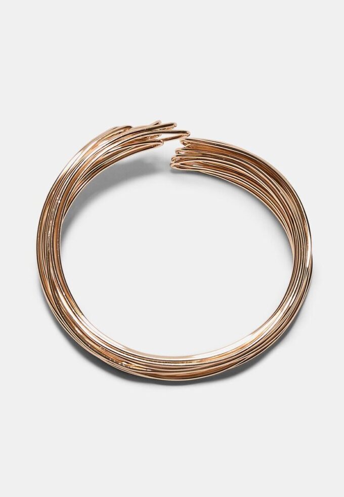 Multi Metallic Thread Rigid Bracelet