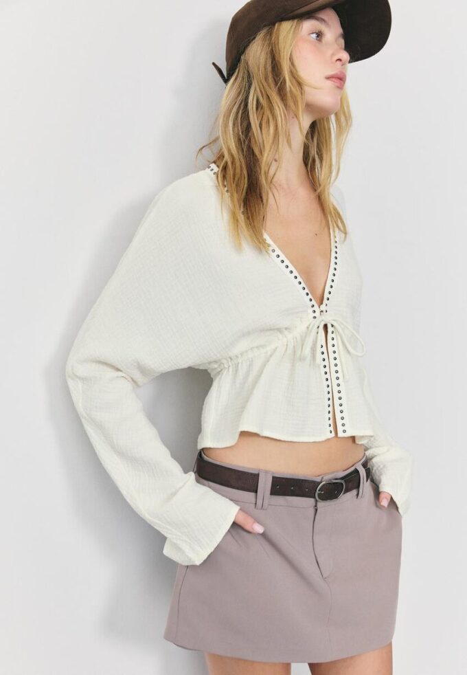 Open Studded Shirt Open Studded Shirt