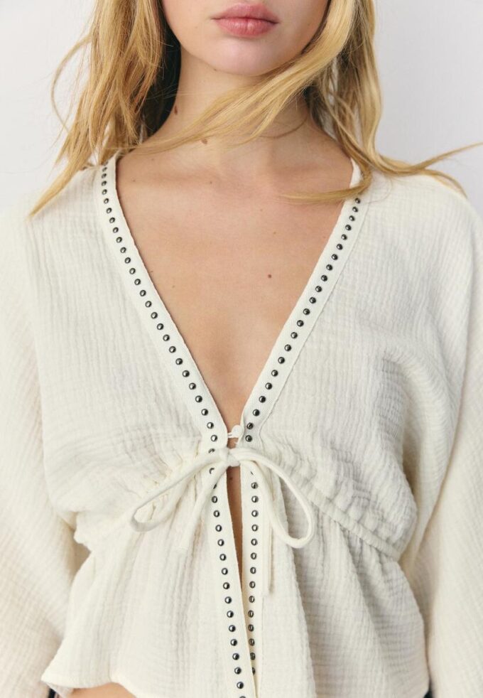 Open Studded Shirt Open Studded Shirt
