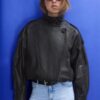 Oversize 100% Leather Flap Jacket