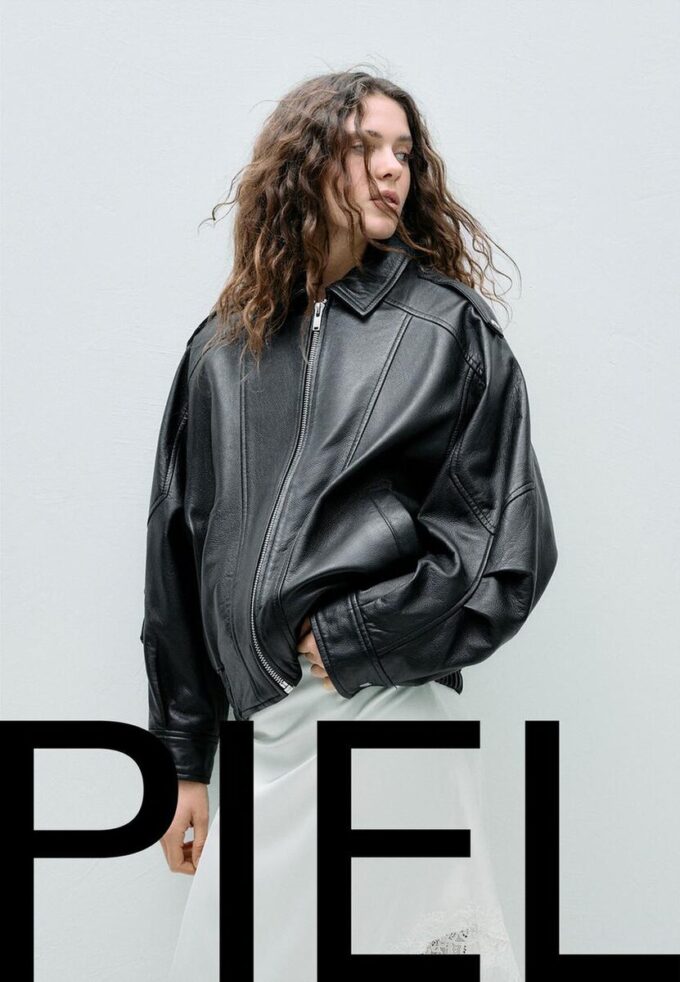 Oversize 100% Leather Flap Jacket