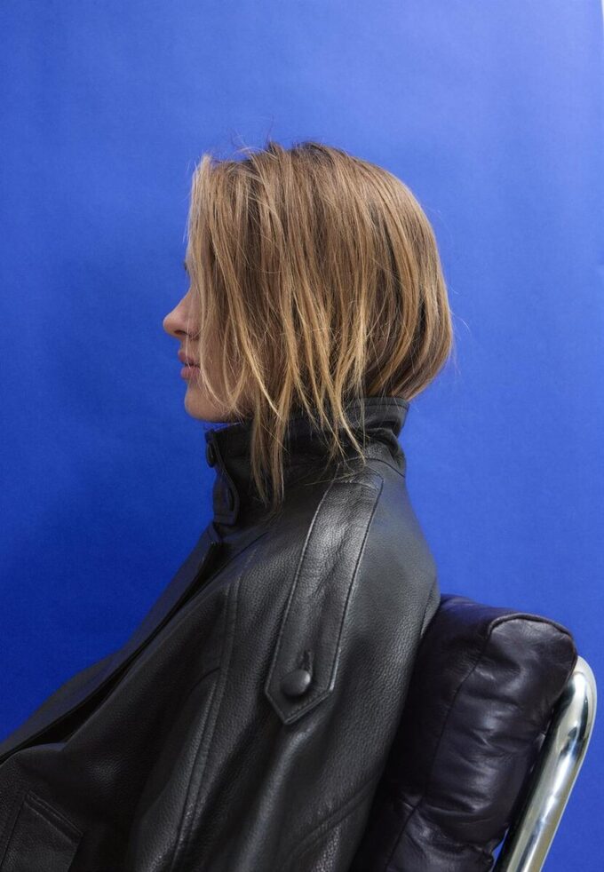 Oversize 100% Leather Flap Jacket