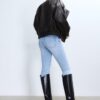 Oversize 100% Leather Flap Jacket