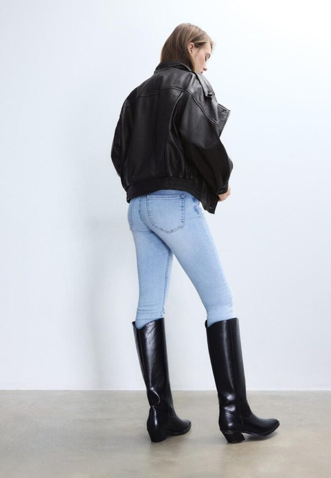 Oversize 100% Leather Flap Jacket