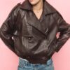 Oversize 100% Leather Trench Coat Oversize 100% Leather Trench Coat