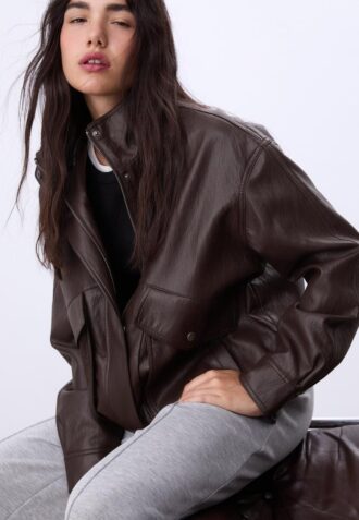 Oversize Faux Leather Jacket
