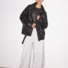 Oversize Faux Leather Lapel Jacket Oversize Faux Leather Lapel Jacket
