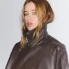 Oversize Faux Leather Lapel Jacket Oversize Faux Leather Lapel Jacket