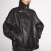 Oversize Faux Leather Lapel Jacket Oversize Faux Leather Lapel Jacket