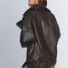 Oversize Faux Leather Lapel Jacket Oversize Faux Leather Lapel Jacket
