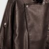 Oversize Faux Leather Lapel Jacket Oversize Faux Leather Lapel Jacket
