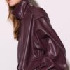 Oversize Leather Effect Biker Jacket
