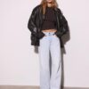 Oversize Leather Effect Biker Jacket Oversize Leather Effect Biker Jacket