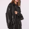 Oversize Leather Effect Biker Jacket Oversize Leather Effect Biker Jacket