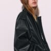 Oversize Leather Effect Biker Jacket Oversize Leather Effect Biker Jacket