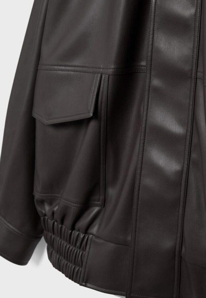 Oversize Leather Effect Biker Jacket Oversize Leather Effect Biker Jacket