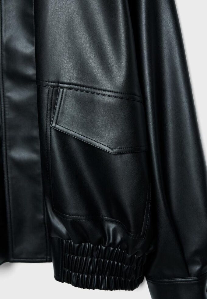 Oversize Leather Effect Biker Jacket Oversize Leather Effect Biker Jacket