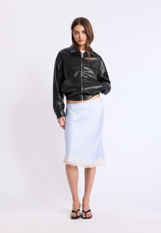 Oversize Leather Effect Jacket