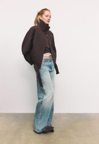 Oversize Soft-Touch Bomber Jacket
