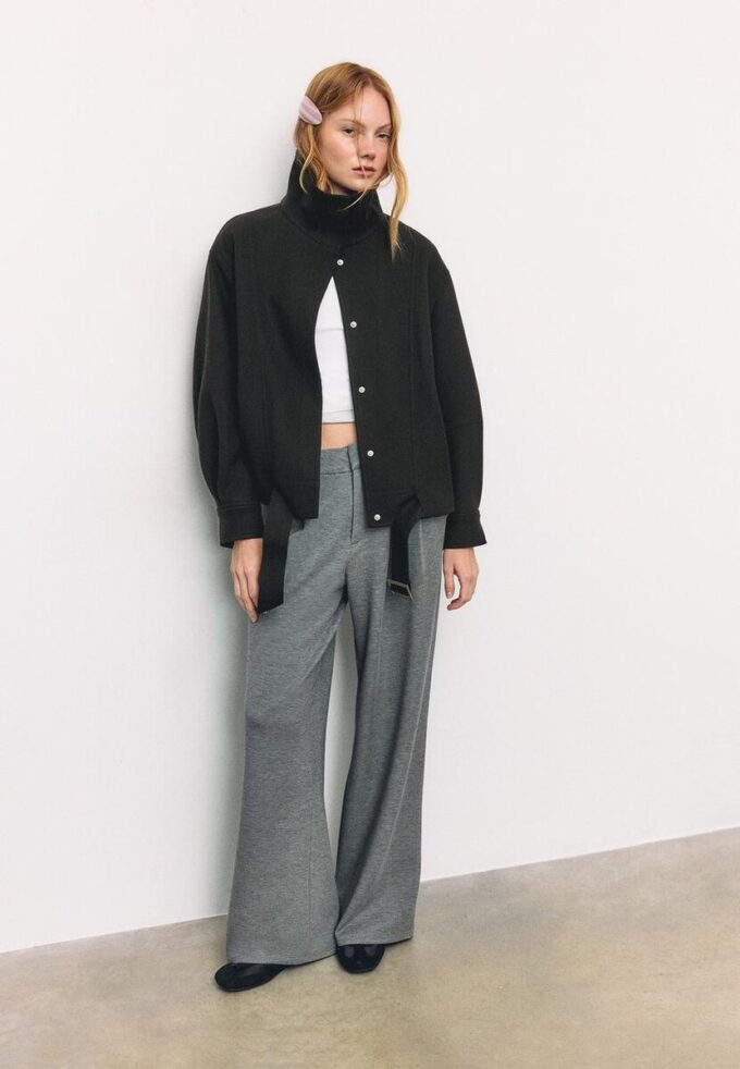Oversize Soft-Touch Bomber Jacket Oversize Soft-Touch Bomber Jacket