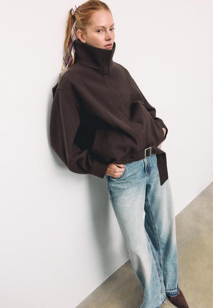 Oversize Soft-Touch Bomber Jacket Oversize Soft-Touch Bomber Jacket