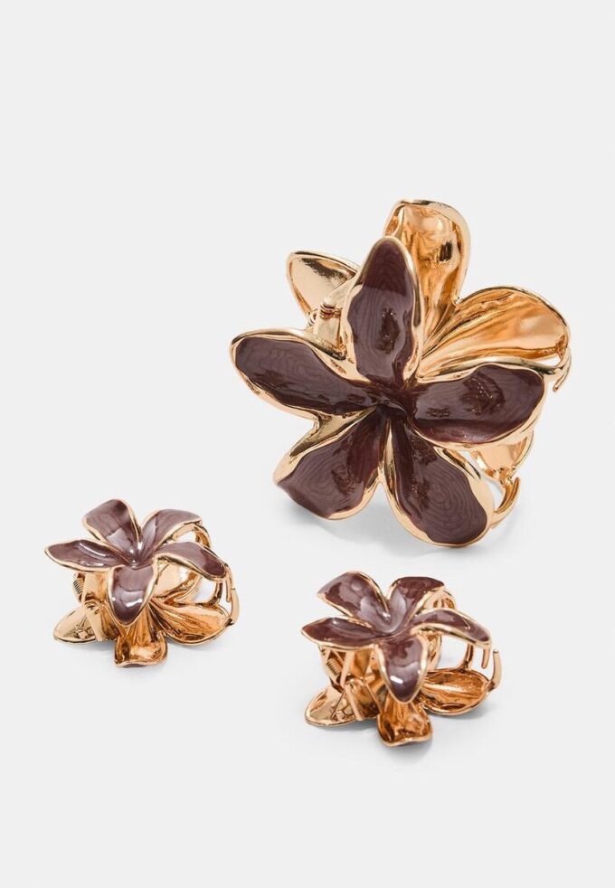 Pack of 3 Floral Hair Clips
