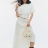 Panelled Skirt with Metallic Thread Panelled Skirt with Metallic Thread