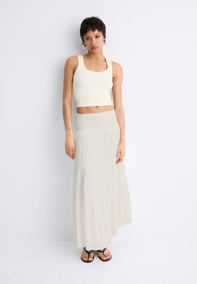 Panelled Skirt with Metallic Thread Panelled Skirt with Metallic Thread
