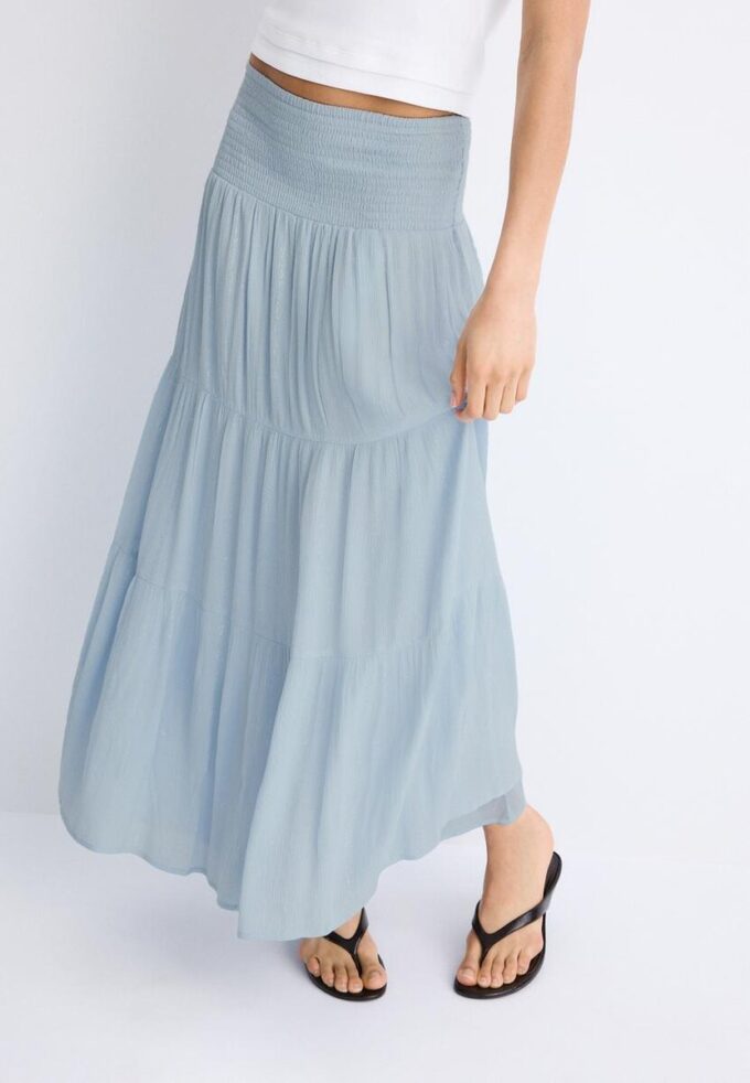 Panelled Skirt with Metallic Thread Panelled Skirt with Metallic Thread