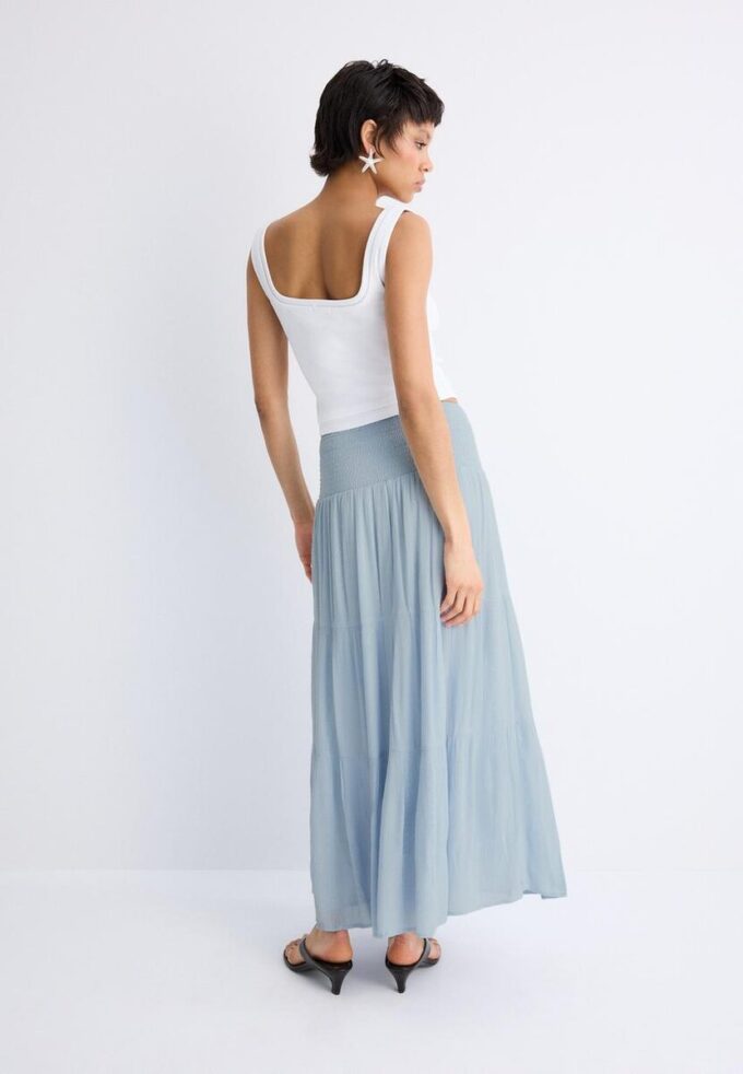 Panelled Skirt with Metallic Thread Panelled Skirt with Metallic Thread