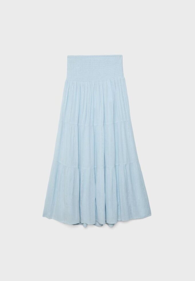Panelled Skirt with Metallic Thread Panelled Skirt with Metallic Thread