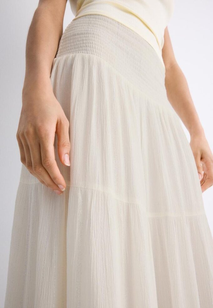 Panelled Skirt with Metallic Thread Panelled Skirt with Metallic Thread