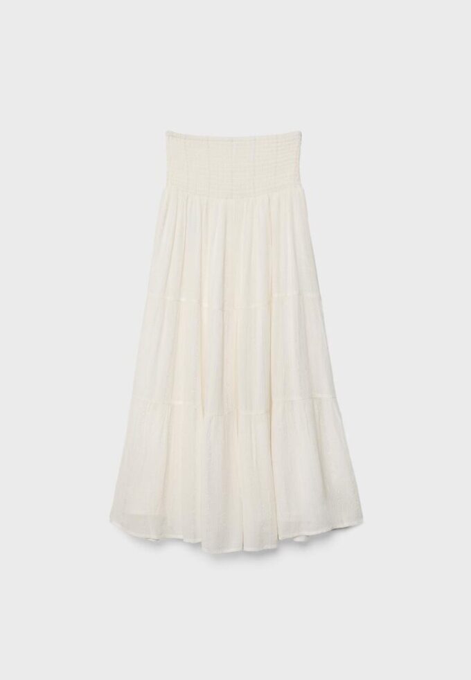 Panelled Skirt with Metallic Thread Panelled Skirt with Metallic Thread