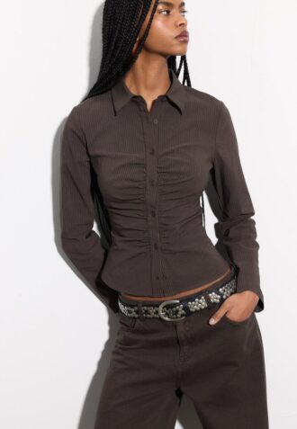 Plain Gathered Shirt