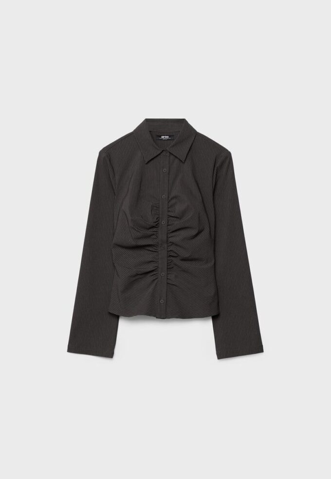 Plain Gathered Shirt Plain Gathered Shirt