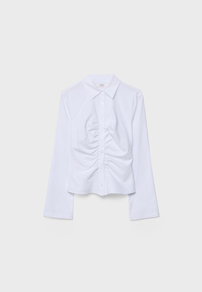Plain Gathered Shirt Plain Gathered Shirt