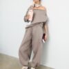 Plush Balloon Jogger Trousers