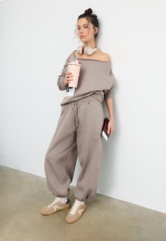 Plush Balloon Jogger Trousers