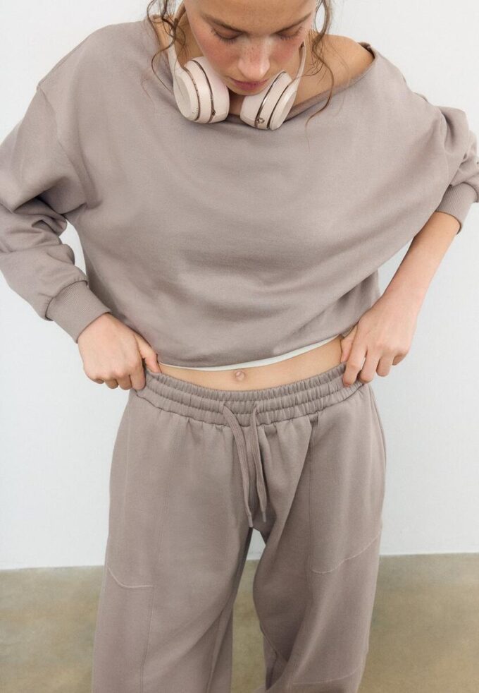 Plush Balloon Jogger Trousers