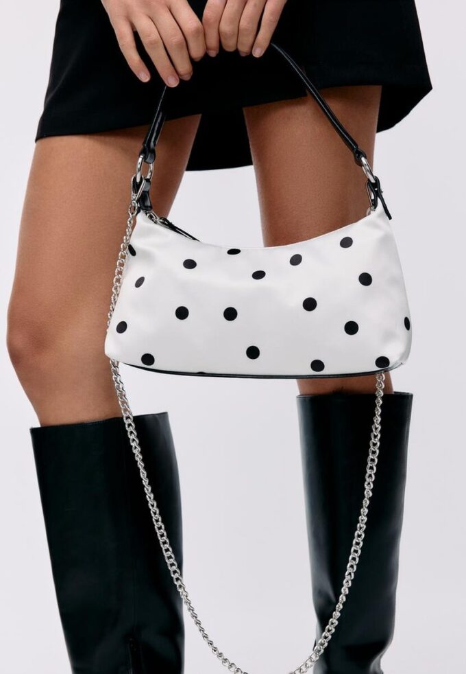 Polka Dot Moon Crossbody Bag