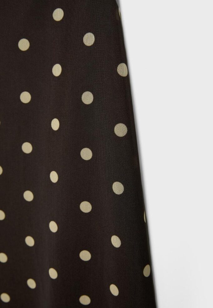 Polka Dot Tulle Midi Skirt