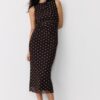 Polka Dot Tulle Sleeveless Midi Dress