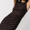 Polka Dot Tulle Sleeveless Midi Dress