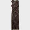 Polka Dot Tulle Sleeveless Midi Dress