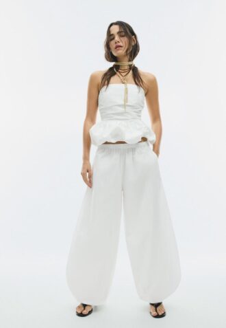 Poplin Volume Trousers