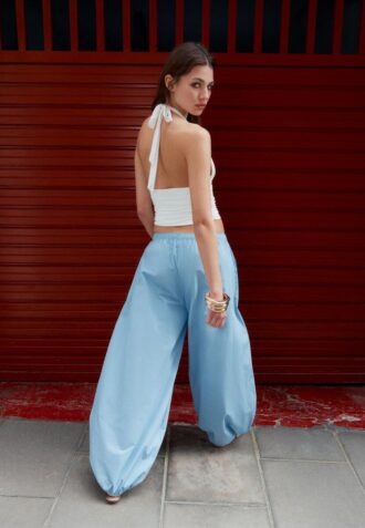 Poplin Volume Trousers