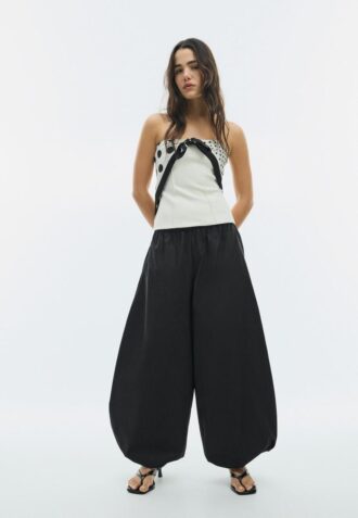 Poplin Volume Trousers