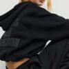 Printed Hooded Bomber Sweatshirt