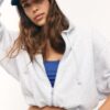 Printed Hooded Bomber Sweatshirt Printed Hooded Bomber Sweatshirt