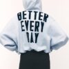 Printed Hooded Bomber Sweatshirt